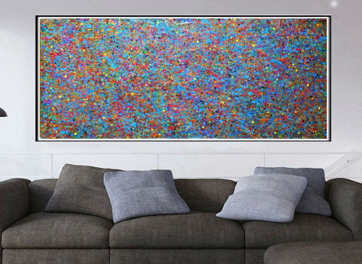 A large abstract painting by Nikolai Gritsanchuk
