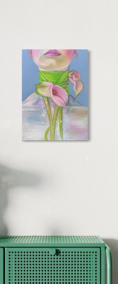 With calla lilies by hlole
