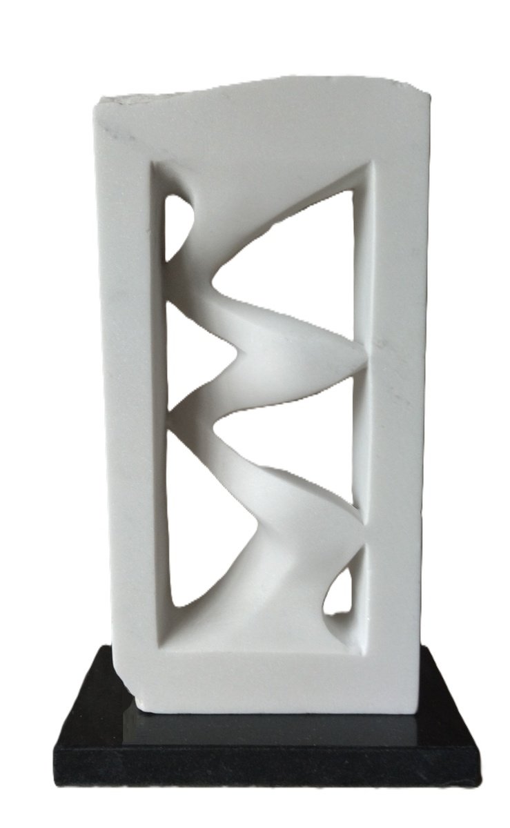 Botanical Stone Sculpture By Rasho Mitev, 8 X 13", "Autumn", Original Artwork