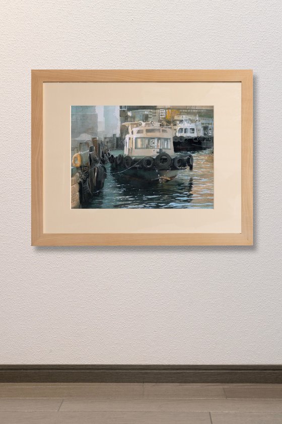 Moored Tugboat in the Evening Light