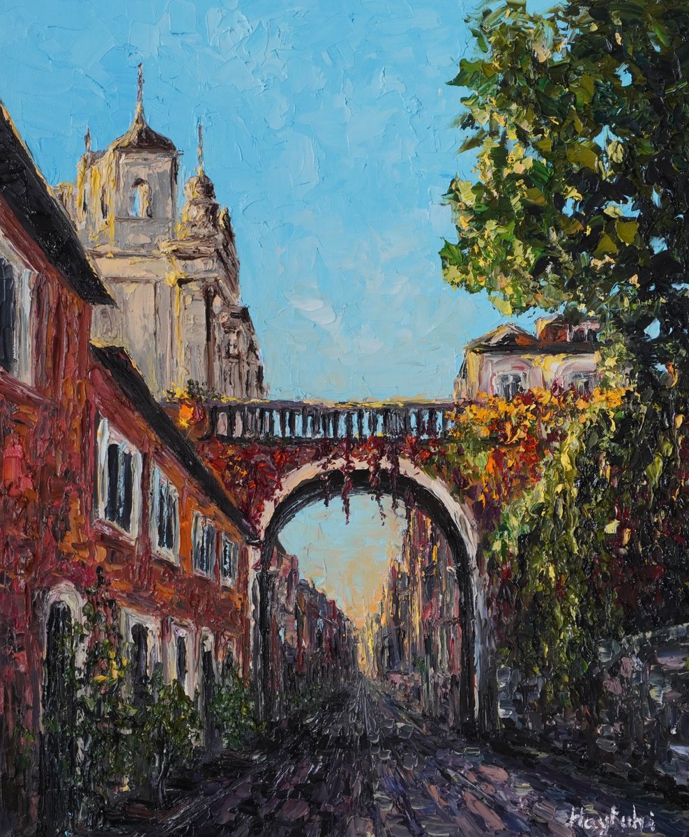 Impressionistic Cityscapes Oil Painting By Haykuhi Khachatryan, 20 X 24, Old Bridge In Rome, Original Artwork