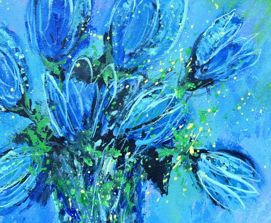 Blue tulips