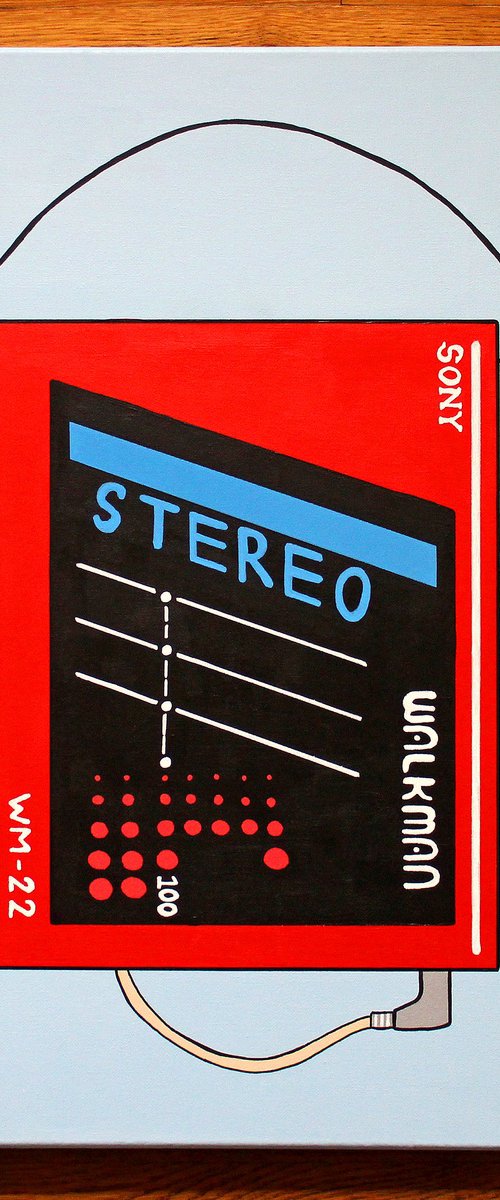 Retro Red Walkman by Ian Viggars