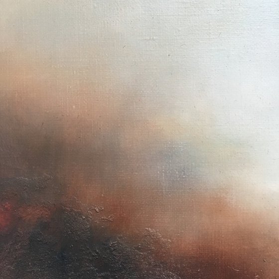 Golden feelings 30X30 cm - original oil painting by Elena Troyanskaya