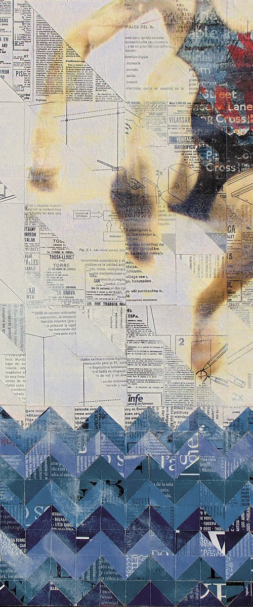 Collage_46_60x60 cm_Jumping in the sea by Manel Villalonga