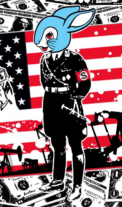 Gestapo bunny print by The Krah