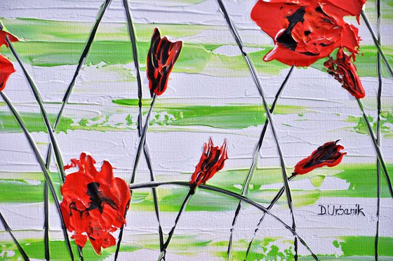 Red Poppies 90x50cm