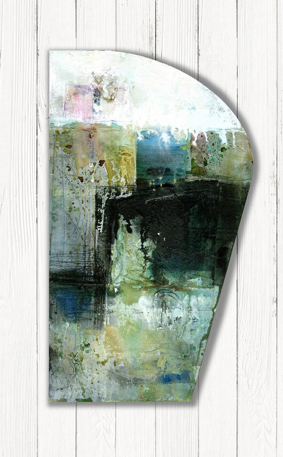 Hidden Voices 1  - Unusual Shape Abstract Painting  by Kathy Morton Stanion