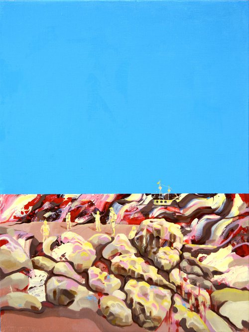 "Memory of Turkish sea" Painting 2 by Vassa Ponomarjova