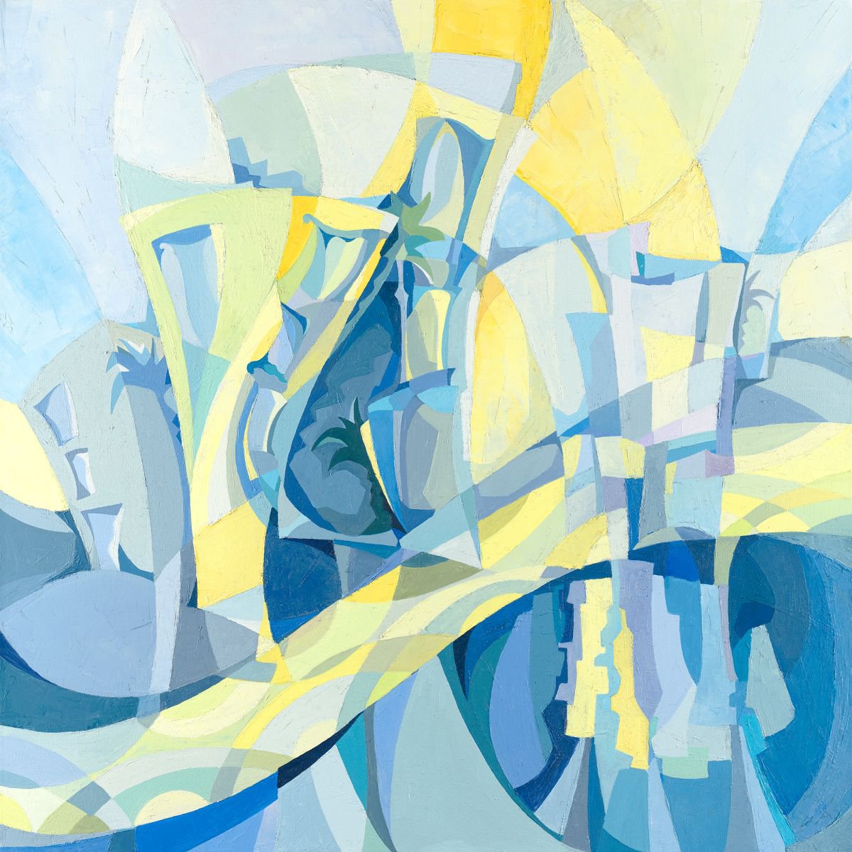 Geometric Painting , Impressions Of Barcelona By Paola Minekov, 30 X 30, Artwork For Sale On Artfinder
