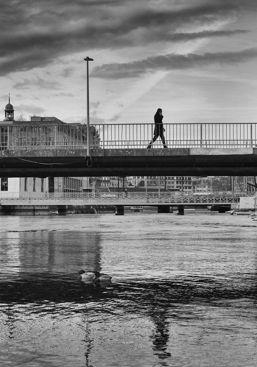" Morning. Lonely stranger. Geneva " Limited edition 1 / 15 by Dmitry Savchenko