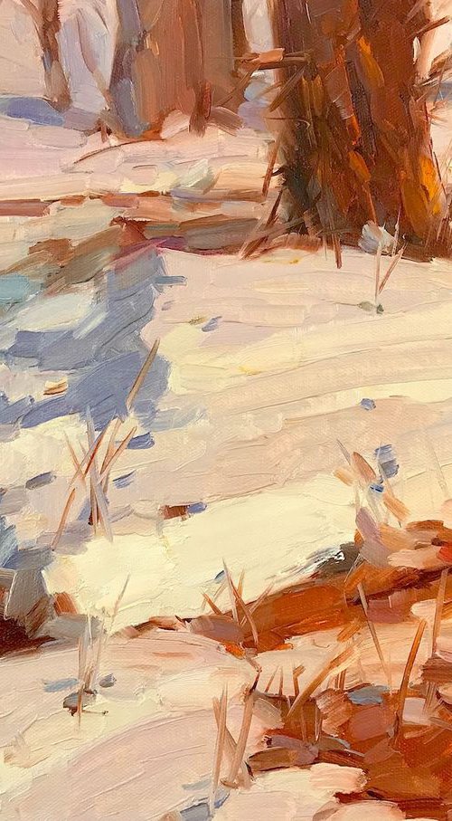 Early Spring, Landscape oil painting, One of a kind, Handmade artwork by Vahe Yeremyan