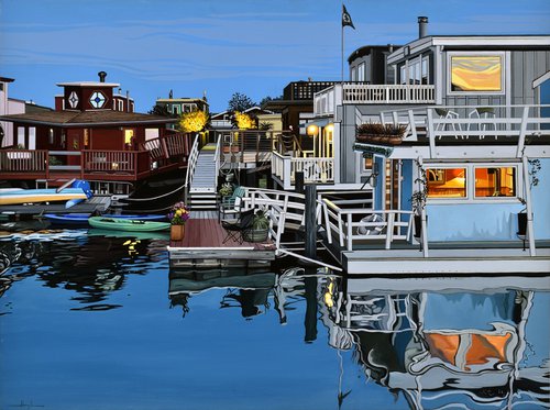 Yellow Ferry Dock #1 by Alex Nizovsky