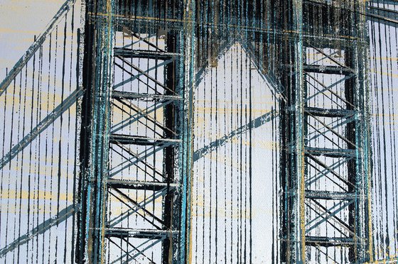 New York - Manhattan Bridge At Twilight