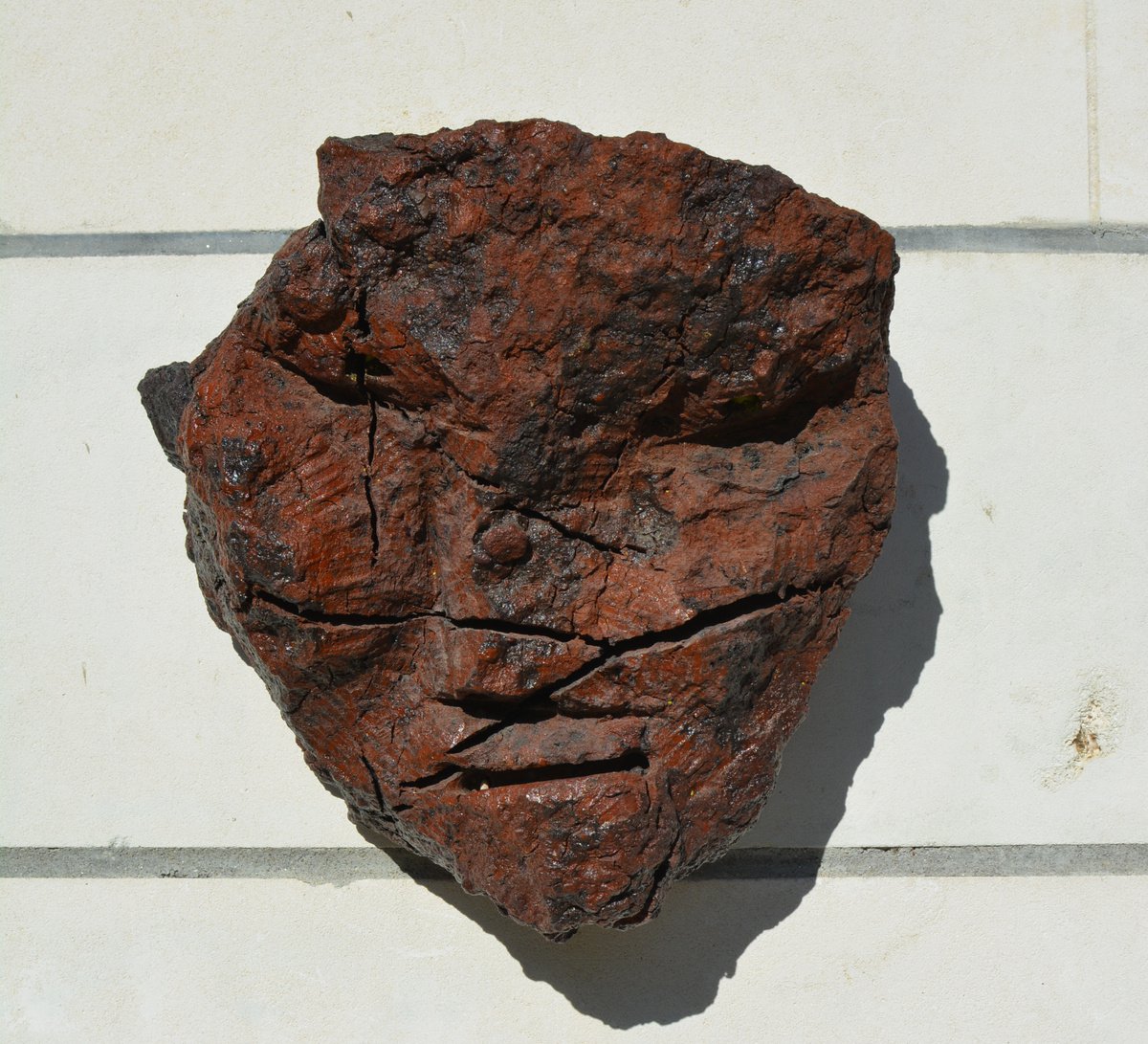 Expressive Portrait Stone Sculpture By Ognyan Chitakov, 12 X 12", "Talking Heads I", Original Artwork