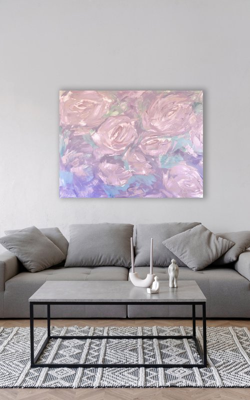 TENDERNESS - lavender abstraction, lilac abstraction. by Marina Skromova