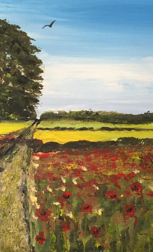 Path through the poppy field. by Marja Brown