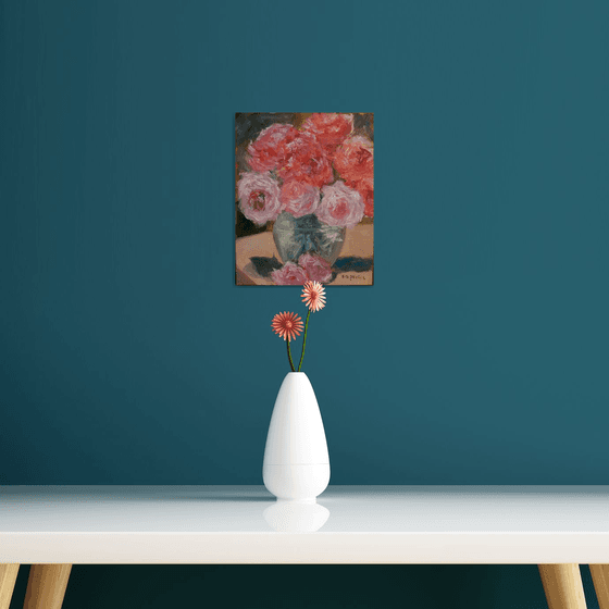 Roses on a table