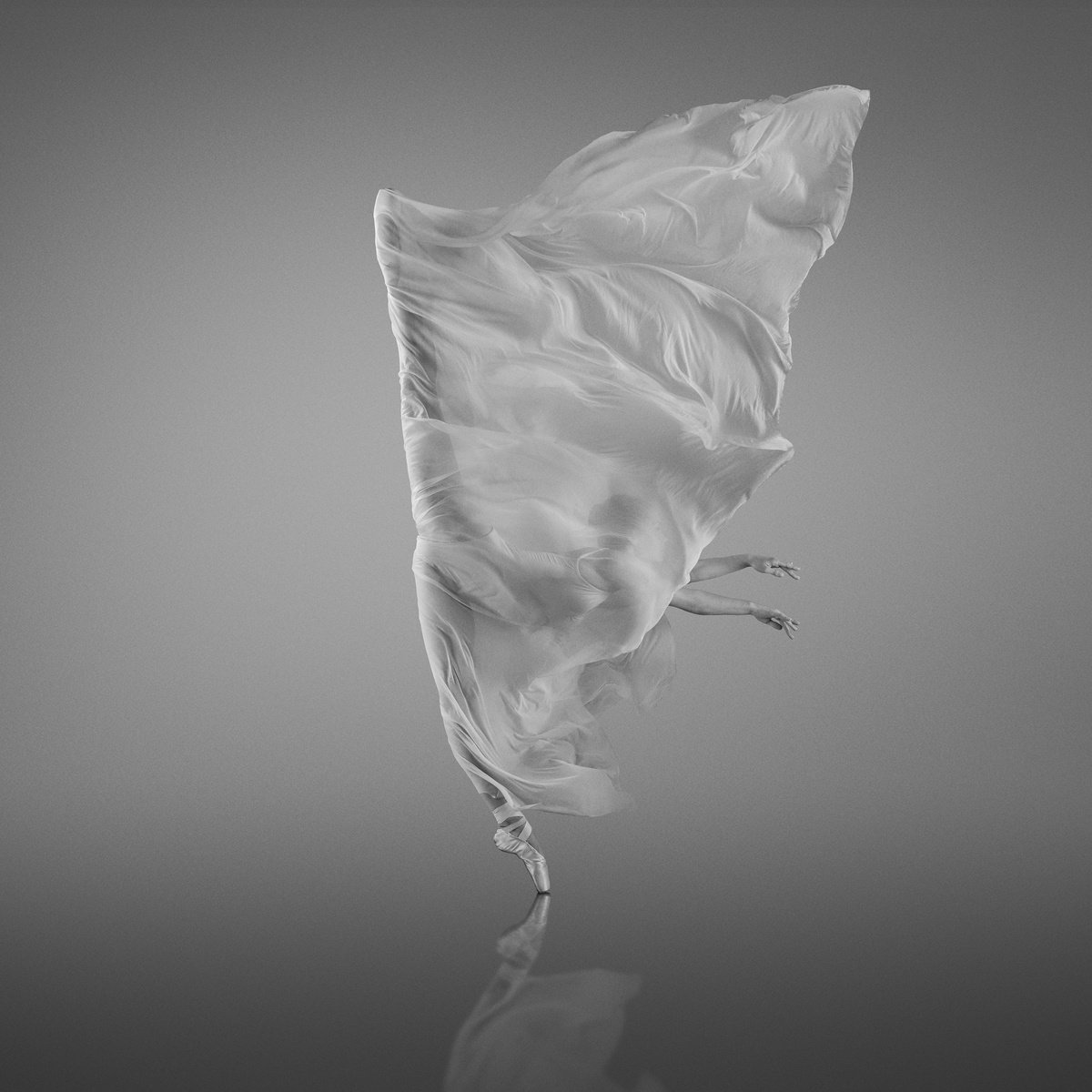 Expressive Portrait Photograph By Yevgeniy Repiashenko, 38 X 38", Arabesque, Original Artwork