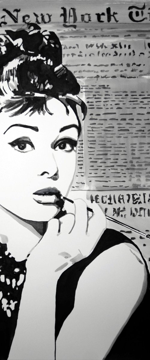 Audrey Hepburn / 72 X 51 cm by Alexandra Djokic