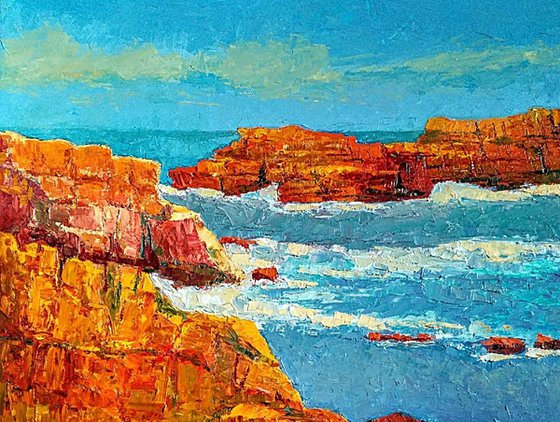 The shining rocks, seascape