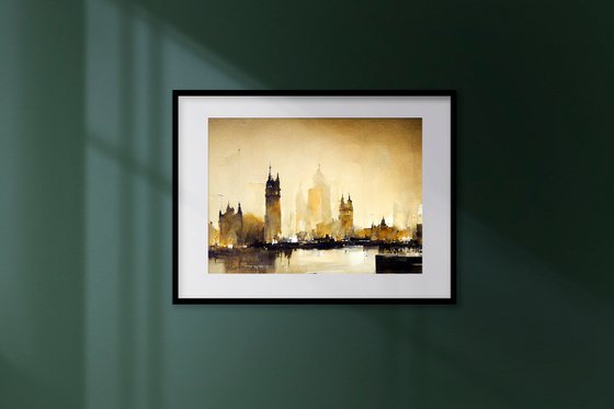 Digital Painting " Abstract London" v11