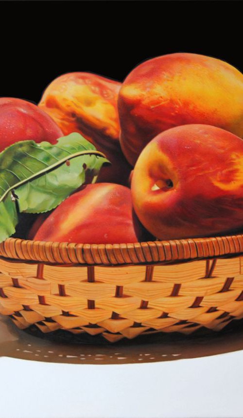 Still life with peaches by Valeri Tsvetkov