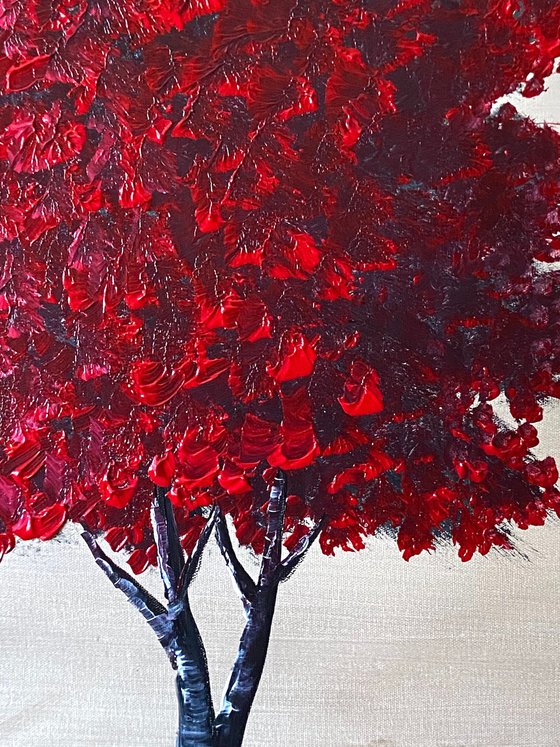 Single Red Tree