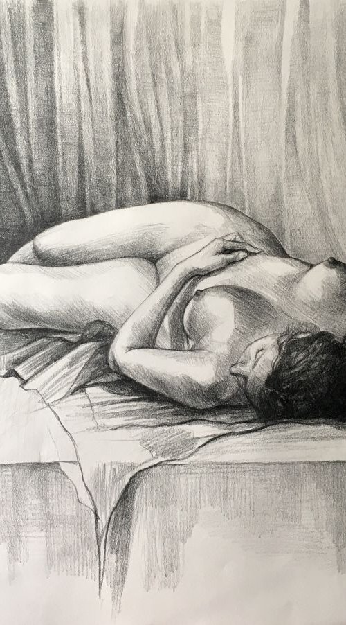 Figure drawing by Bahareh Kamankesh