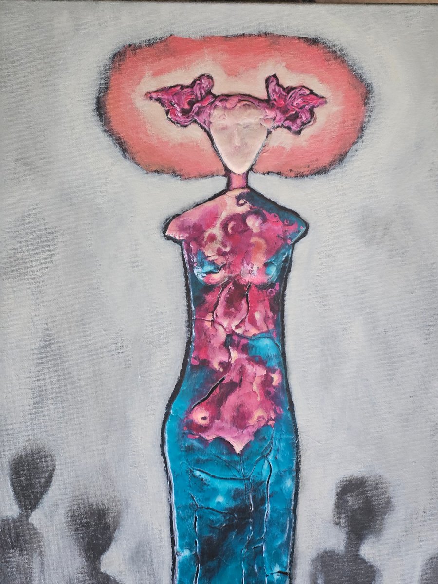 Expressive Portrait Painting By Zheka, 18 X 24", Goddess, Original Artwork