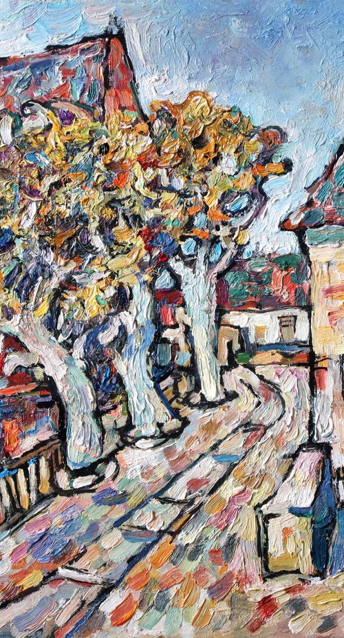 "Autumn Plane Trees. Provence." by Nikifor Swiristuhin