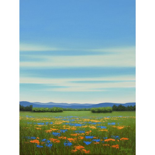 Wildflowers - Flower Field Landscape by Suzanne Vaughan