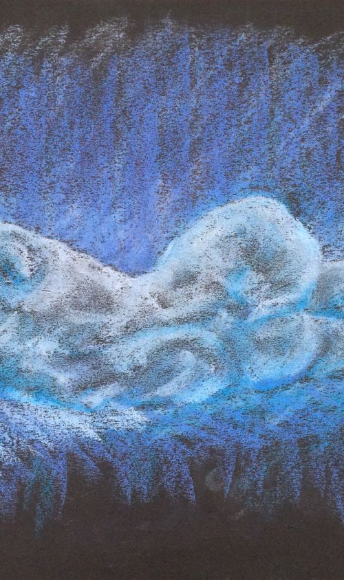 Light Blues - female nude by Kathryn Sassall