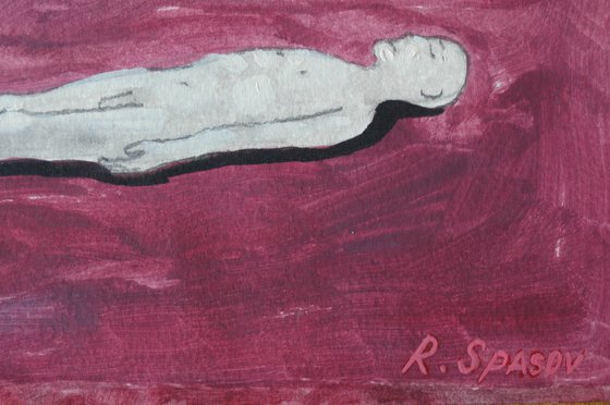 "Over The Hill". Drawing.