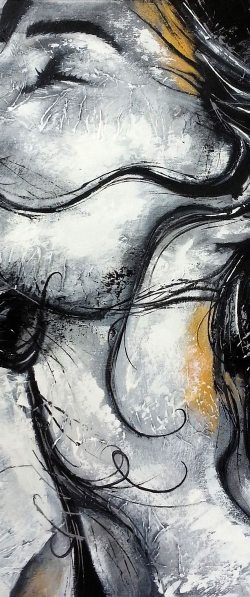 MIXED MEDIA PAINTING-19 by Burcu Akarcay