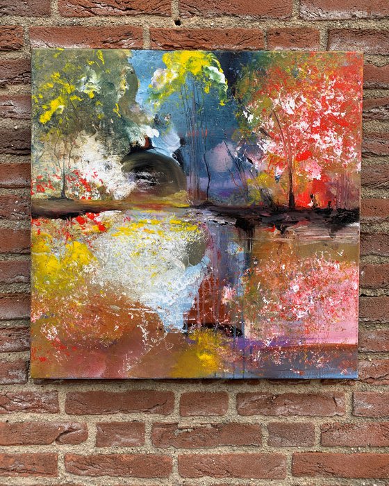 " Four seasons“  abstract Painting -60x60cm