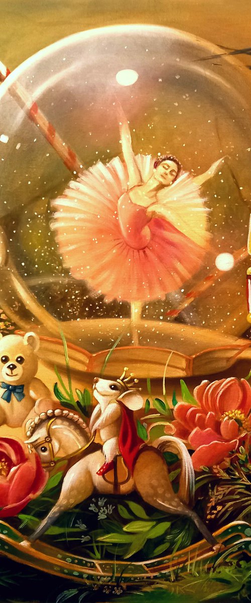 The brave king mice - original acrylic on canvas 60 x 60 cm / 24 x 24 inches by Valentina Toma' aka Zoe Chigi