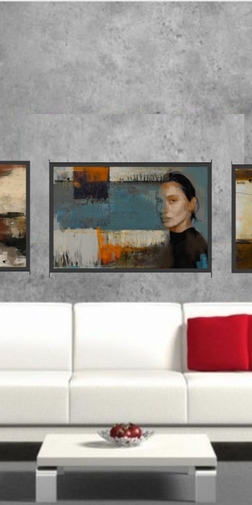 ABSTRACT TRIPTYCH #2 by Joe McHarg