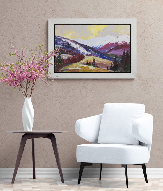 Sunset in the mountains