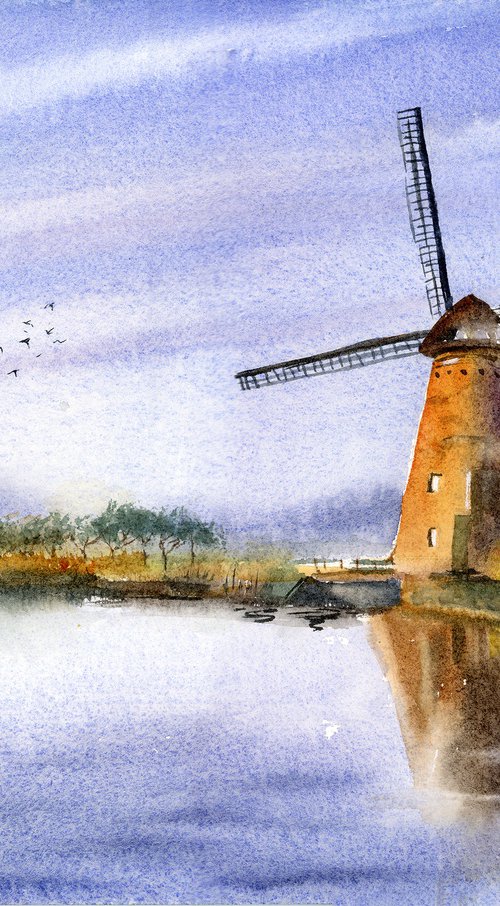 Reflections of the Windmill by Olga Tchefranov (Shefranov)