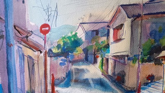A rural street in Japan