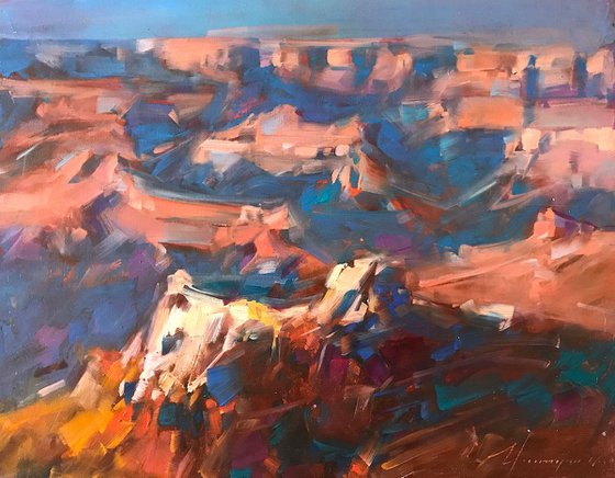 Grand Canyon, Handmade oil painting One of a kind