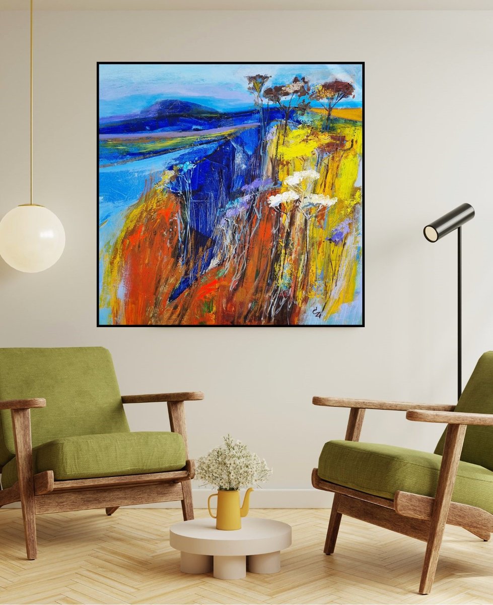 Wildflowers By Victoria Cozmolici, 39 X 39, Artwork For Sale On Artfinder