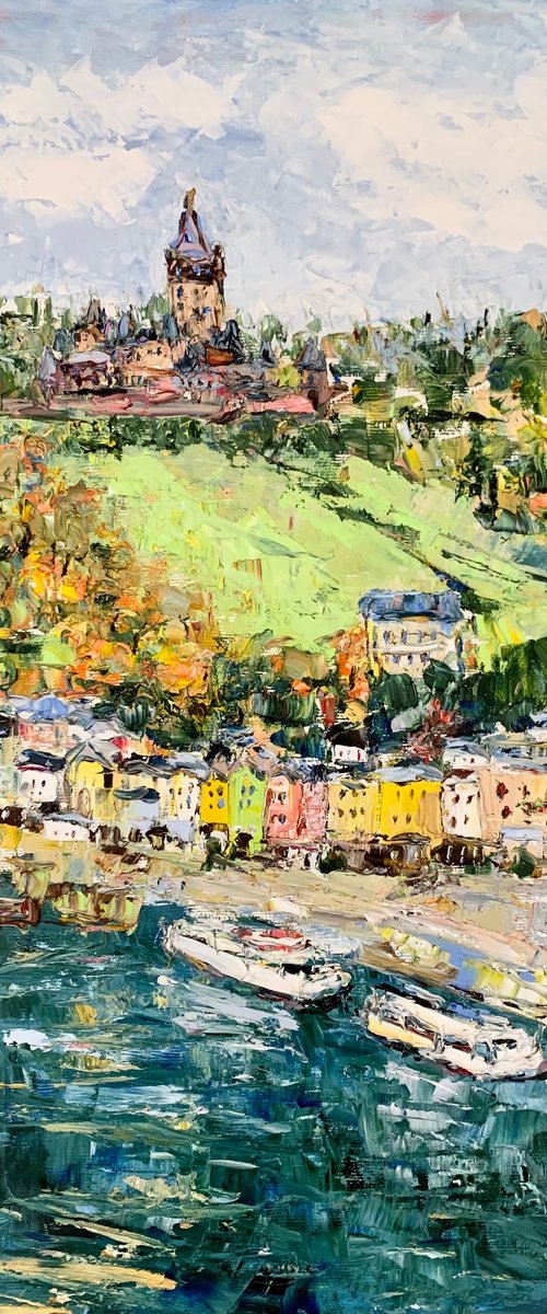 Town of Cochem on the Moselle by Vilma Gataveckienė