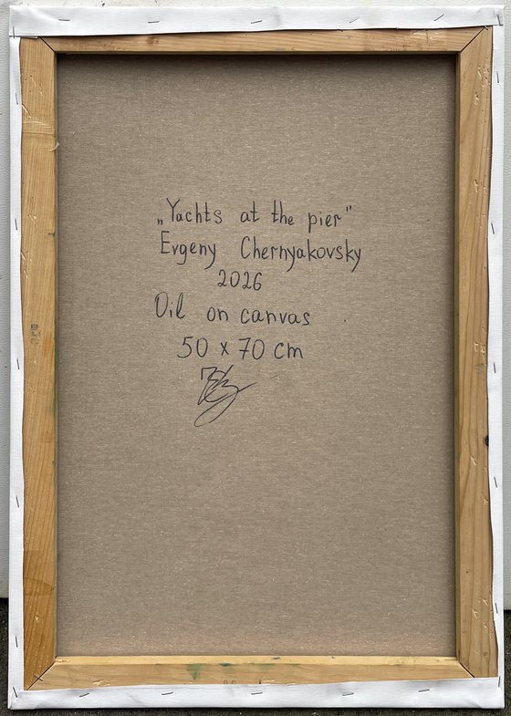 "Yachts at the pier"