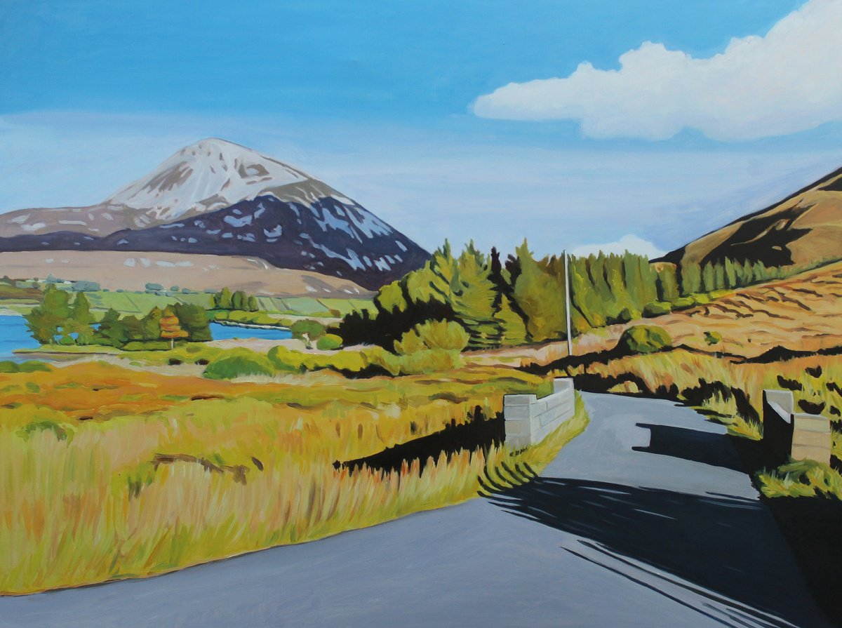 Impressionistic Landscape Oil Painting By Emma Cownie, 40 X 30, The Road Back From Glentornan (Donegal), Original Artwork