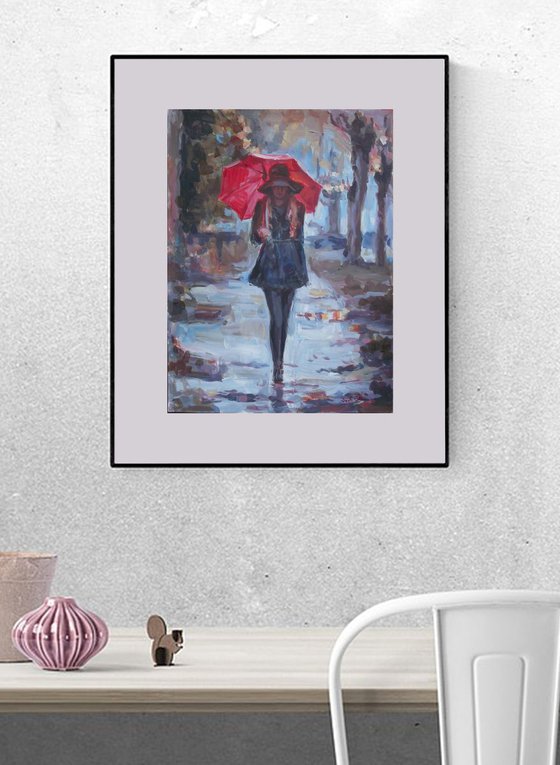 Lady with umbrella