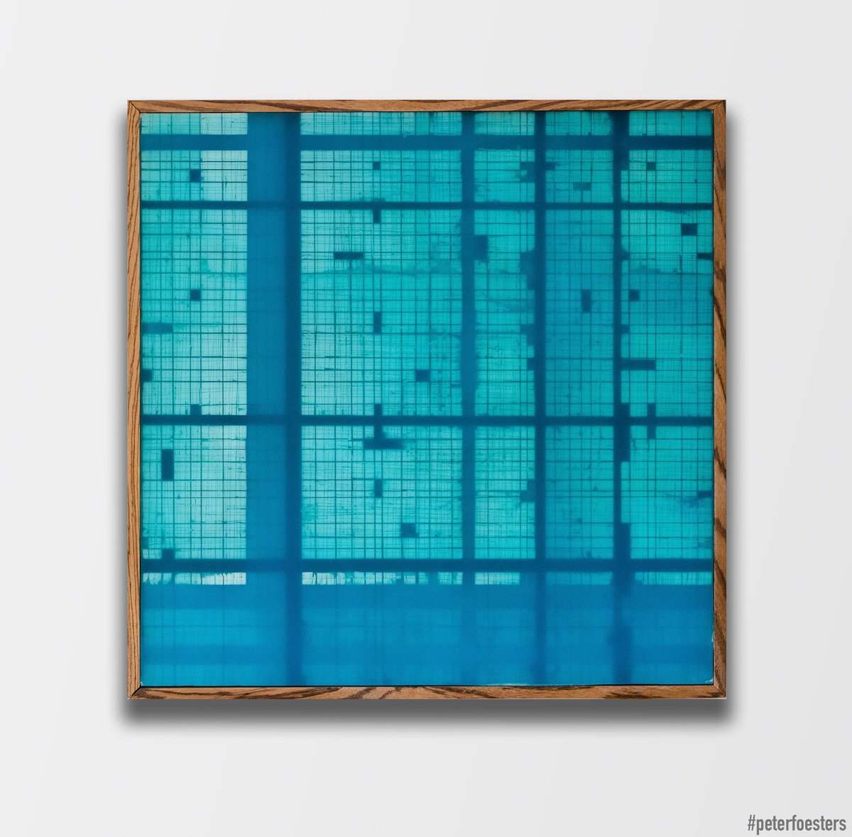 Geometric Abstract Painting By Peter Foesters, 24 X 24", Flooded, Original Artwork