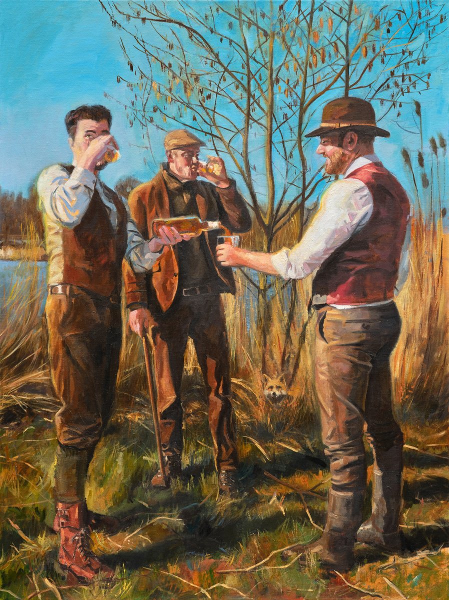 Impressionistic Portrait Oil Painting By Roeland Kneepkens, 30 X 39", To Autumn, Original Artwork