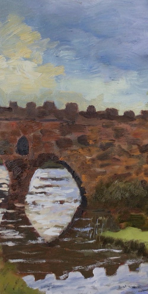 Medieval stone bridge by Julian Lovegrove Art